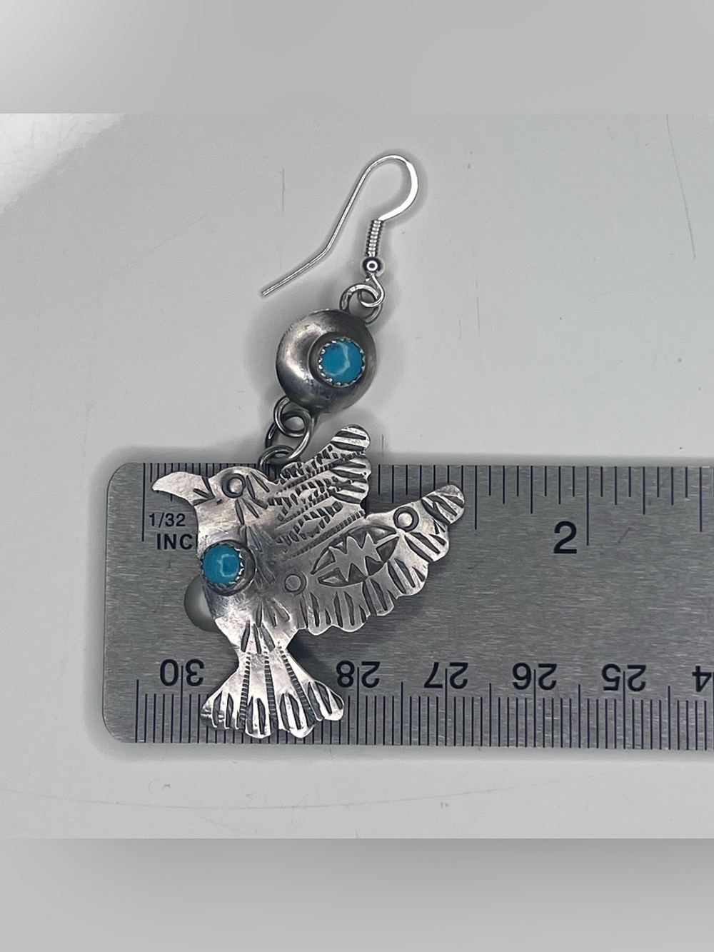 Native American Bird Earrings by Gabrielle Yazzie - Picture 7 of 7